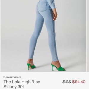 Size 24 Denim Forum ‘The Lola’ High Rise 30L
